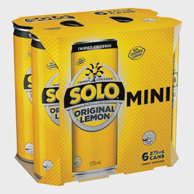 Solo Lemon Cans 275ml 6pk