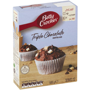 Betty Crocker Triple Chocolate Muffin Mix 500g