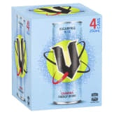 V Energy Drink Sugarfree Blue 250ml 4pk