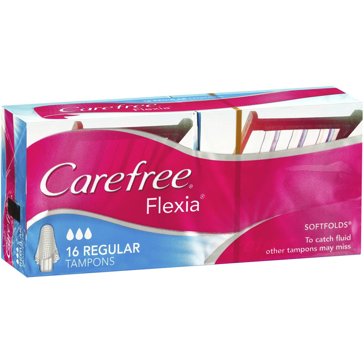 Carefree Flexia Tampons Regular 16s