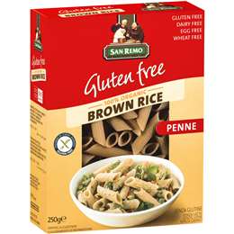 San Remo Gluten Free Brown Rice Penne 250g