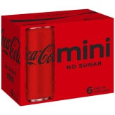 Coca-Cola Zero Sugar Mini Coke Cans 250ml 6pk