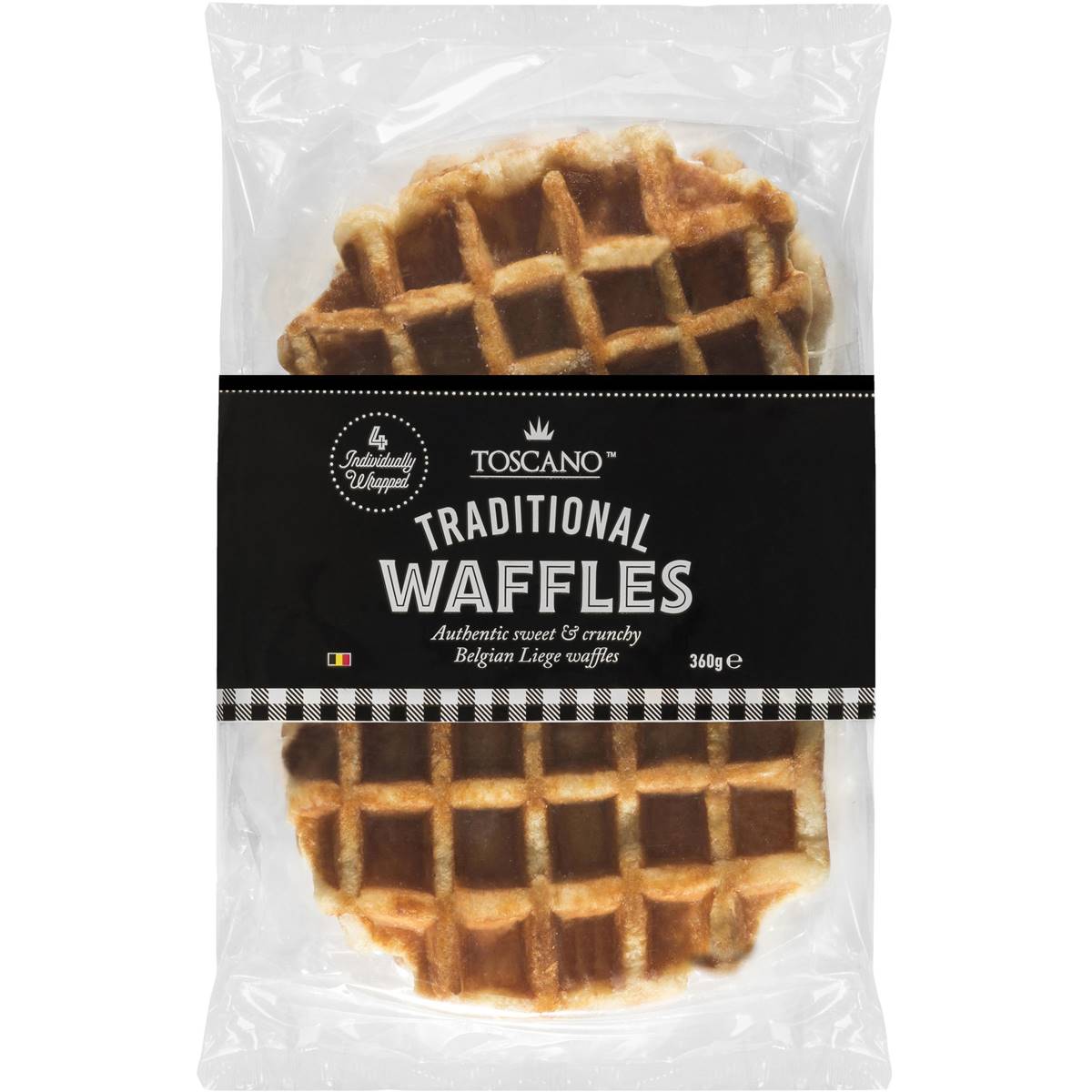 Toscano Traditional Belgian Liege Waffles 360g