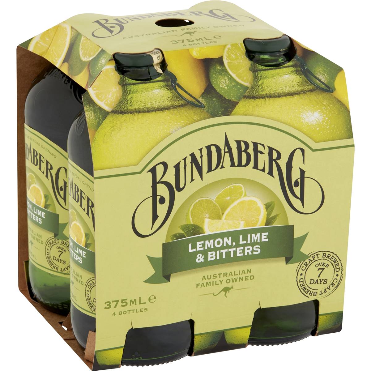 Bundaberg Drink Lemon Lime & Bitters 375ml 4pk