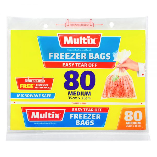 Multix Freezer Bags Tear Off Medium 80Pk