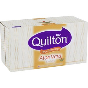 Quilton 3ply Aloe Vera Facial Tissues 95s