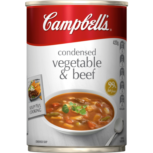 Campbells Condensed Soup Vegetable & Beef 420g