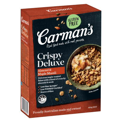 Carman's Crispy Deluxe Muesli GF Almond & Maple 400g