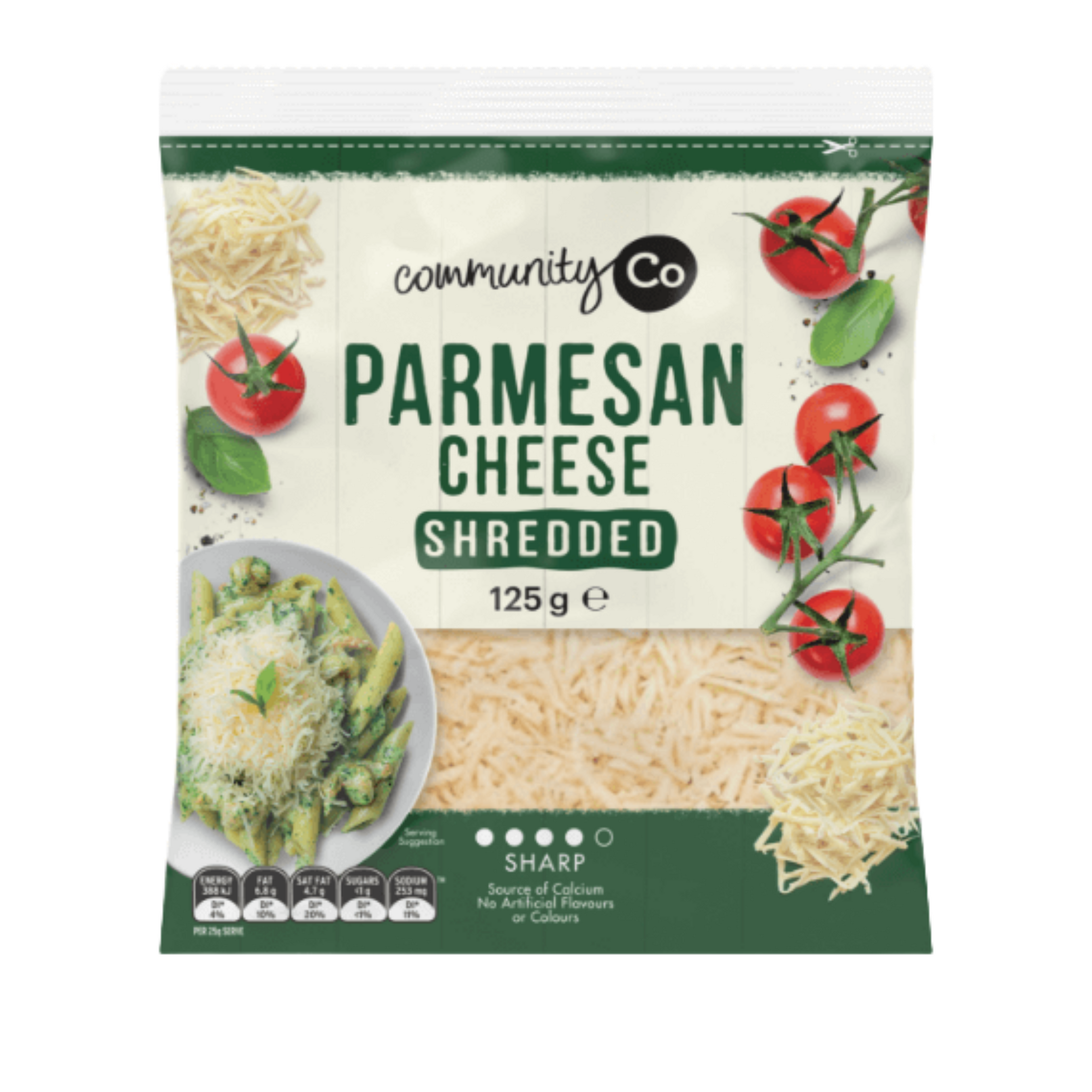 Community Co Cheese Parmesan Shredded 125g