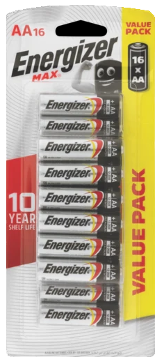 Energizer Max Batteries AA 16pk