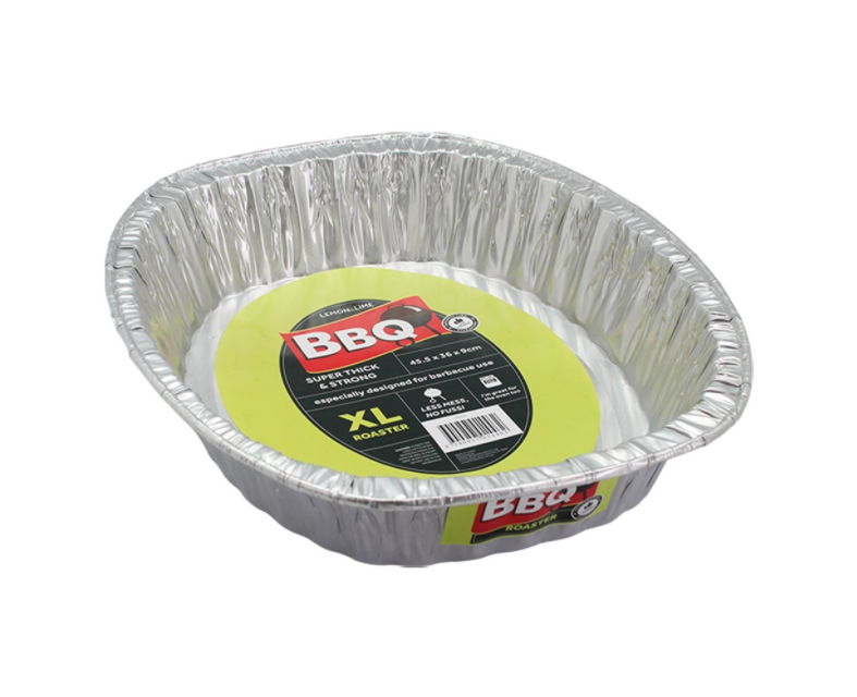 Lemon&Lime Foil Roasting Tray Oval Heavy Duty 45.5x36x9cm