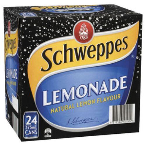 Schweppes Lemonade Cans 375ml 24pk