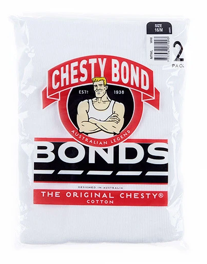 Bonds Chesty Mens Singlet 2pk White