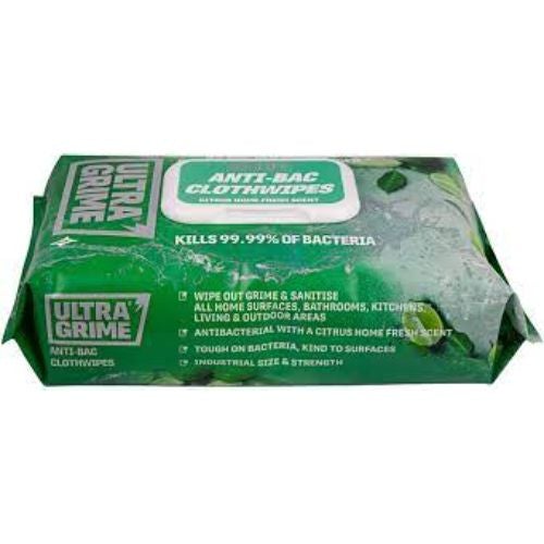 UltraGrime LIFE Anti-Bac XXL+ Clothwipes 80pk