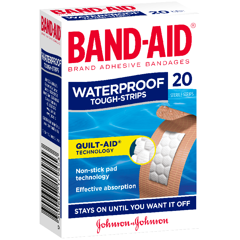 Band-Aid Tough Strips Waterproof Regular 20pk