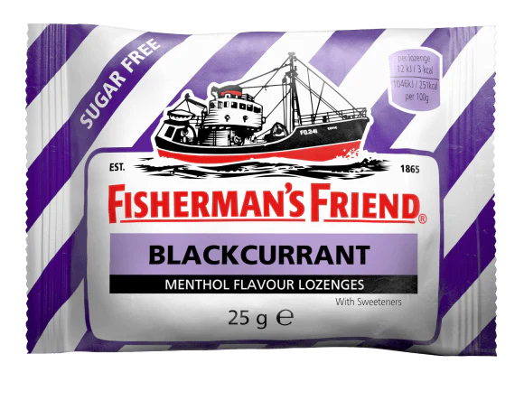 Fisherman's Friend Blackcurrant Flavour 99% Sugar Free Menthol Lozenges 25g