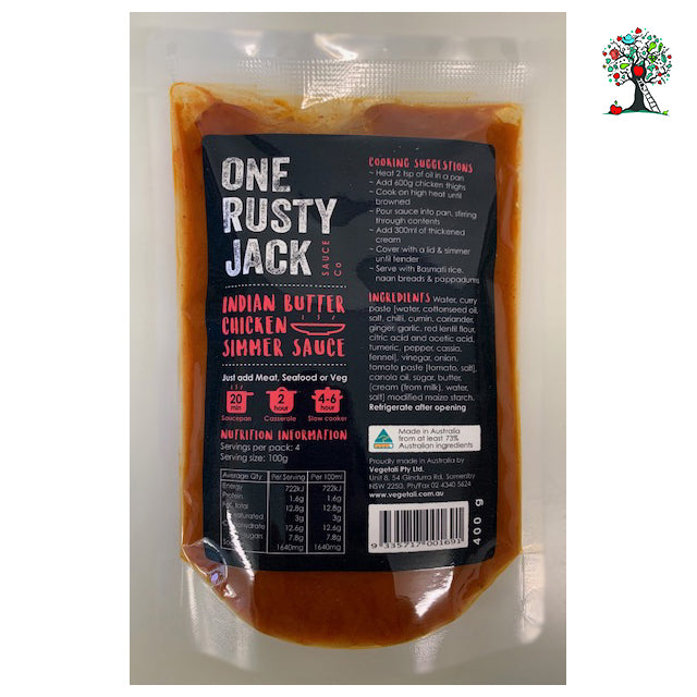 One Rusty Jack Indian Butter Chicken Simmer Sauce 400g