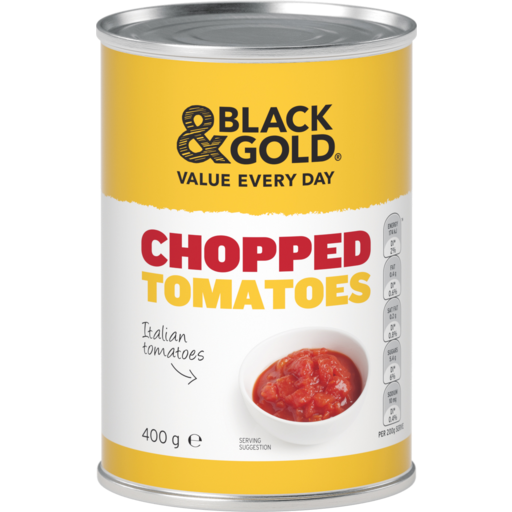 Black & Gold Chopped Tomato 400g