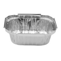 Foil Container with Lid 340ml small square #325 10 Pack