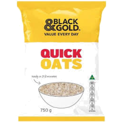 Black & Gold Quick Cooking Oats 750g