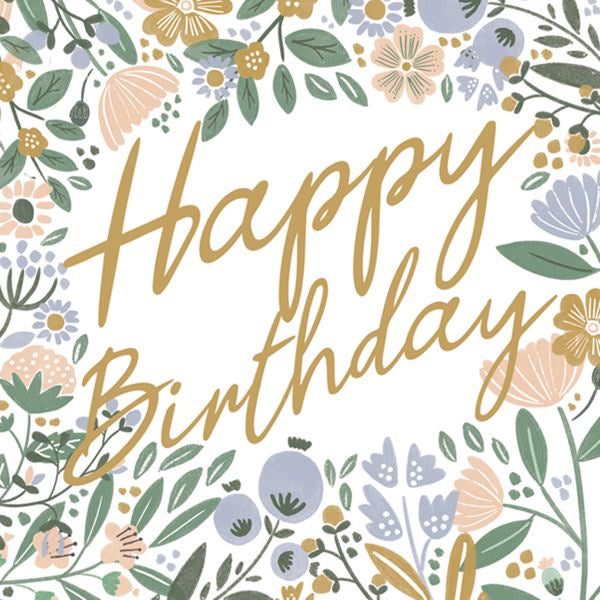 Foil Card Birthday Flowers