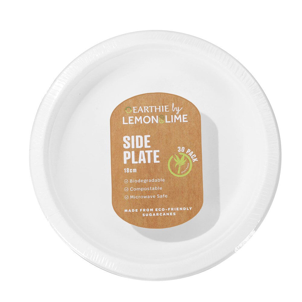 Lemon&Lime Disposable Side Plate White 18cm 30 Pack