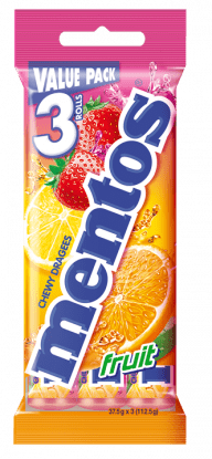 Mentos Fruit Chews 3pk