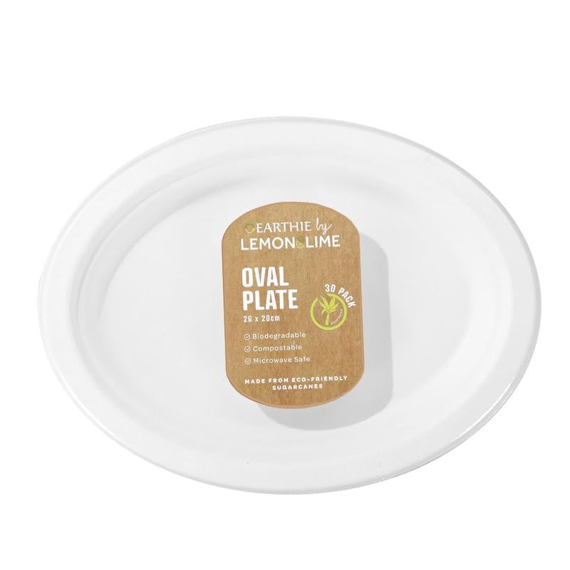 Lemon&Lime Disposable Oval Plate 26x22cm 30 Pack