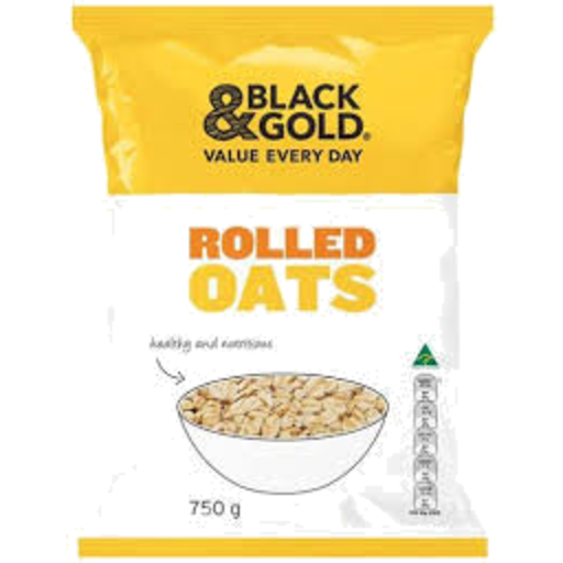 Black & Gold Rolled Oats 750g