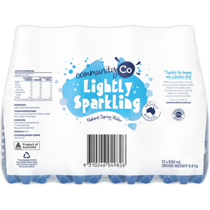 Community Co Sparkling Water 500ml x 12pk